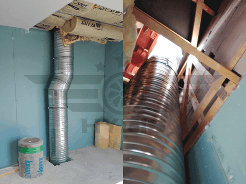 installation conduit extraction hotte